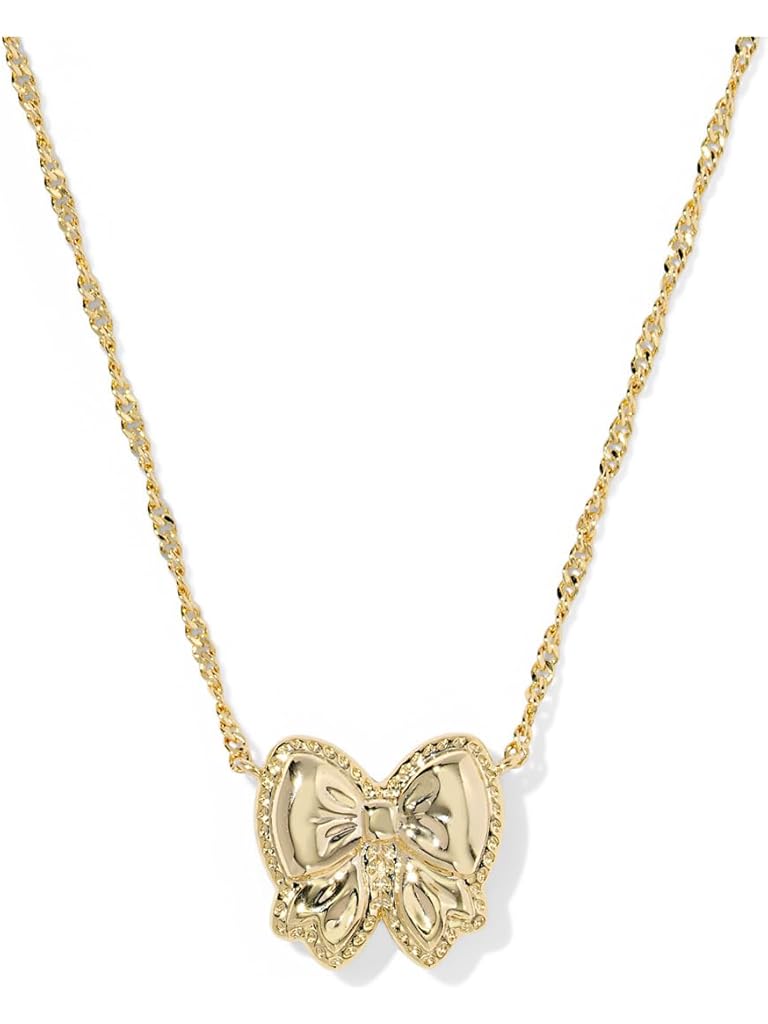 Red Kendra Scott Haley Bow Short Pendant Necklace