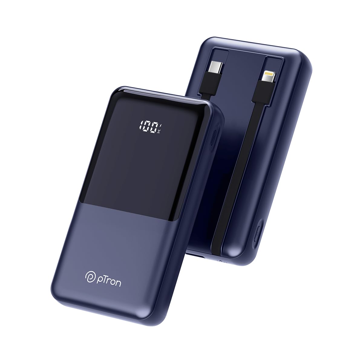 pTron Dynamo Power 20000mAh 22.5W Super Fast Charging, USB Type-C Input Power Bank with Quick Charge & 20W Power Delivery, Built-in Charging Cables, 4 Outputs, Type-C Input/Output Port (Indigo Blue)-image-37