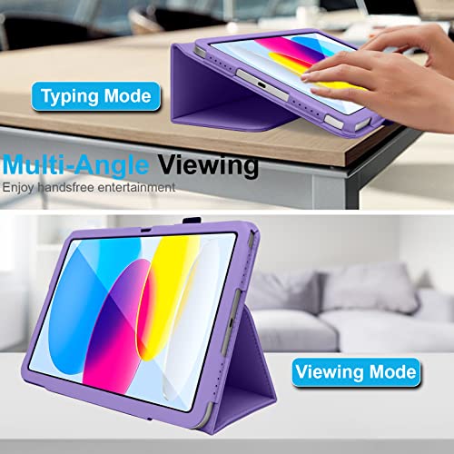 TECHGEAR Leather Case for Apple iPad 11th Gen (2025 A16) & 10th Gen (2022), PU Slim Folio Smart Cover with Stand, Hand Strap - Image 4