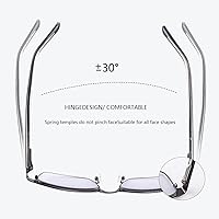 Vista 4 de Devirld Photochromic Nearsighted Distance Glasses Spring Hinge UV400 Sunglasses Anti Blue Light Myopia Glasses for Men Women(Black, -0.50