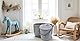 Rotho Babydesign, BELLA BAMBINA, Windeleimer geruchsdicht ohne Nachfüllkassetten, umweltfreundlich & hygienisch, ideal für Wickeltisch & Kinderzimmer, 26×23×37 cm (L×B×H), Grau