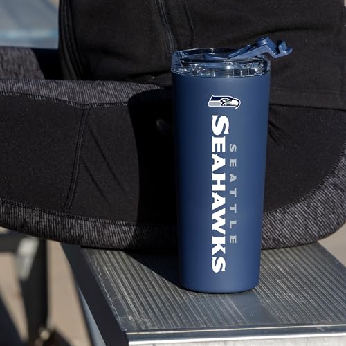 Image of Rico Industries NFL Football 24oz Stainless Steel Tumbler with Lid and Dual Functioning Lid