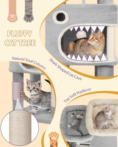 Árbol para gatos Hzuaneri 62.6 pulgadas interior miniatura 7