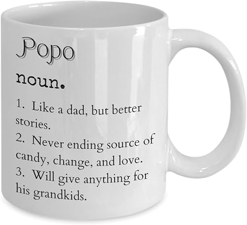 Miniatura 2 de Popo Definition Coffee Mug, Funny Grandparent Gifts Ideas Best Birthday Present, Christmas Cup from Grandson Daughter