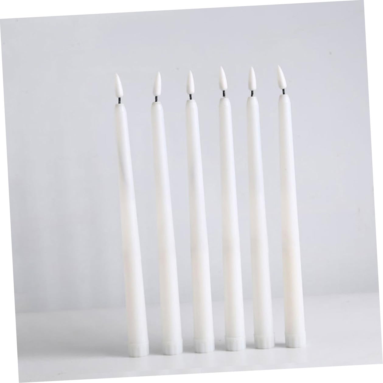 12 Stück LED Kerzenlichter mit Langem Stab Warmweiß Flackernd Elektronische Dekorative Kerzenleuchte für Halloween Hochzeit und Party