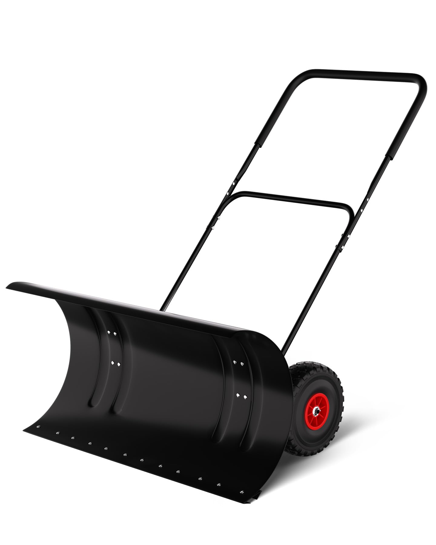 Pala Quitanieves De Acero 74CM con Ruedas, Hoja Angular Ajustable y Mango Ergonómico. Ideal para Limpiar Entradas, Portones y Aceras De Forma Eficiente y con Menos Esfuerzo