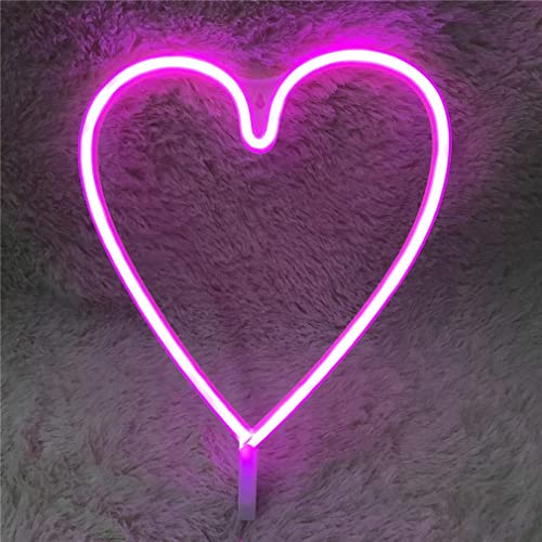 Image of LED Neon Light Sign Moon Star Heart Night Light for Kids' Bedroom Wall Art Romantic Christmas Birthday Gift
