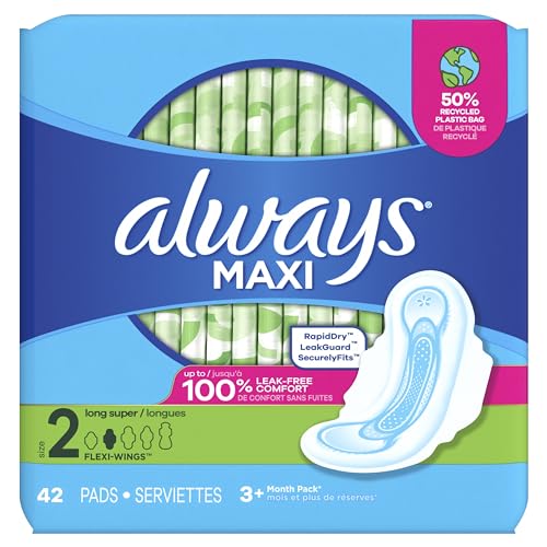 Always NA Maxi Feminine Pads For Women, Size 2 Long Super Absorbency thumb #8