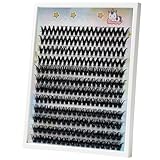 DX GRANDWAY Lash Clusters Wispy Eyelash Clusters 10-18mm 144pcs Cluster Eyelash Extensions Natural Volume Lash Extensions DIY Individual Clusters Soft Thin Clear Band T20+80P+100P