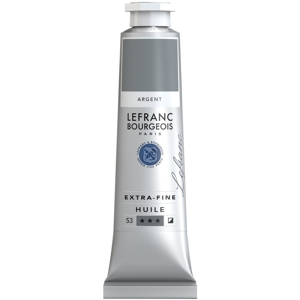 Lefranc Bourgeois Extra Fine Oil Paint Silver 40ml Artists Colour