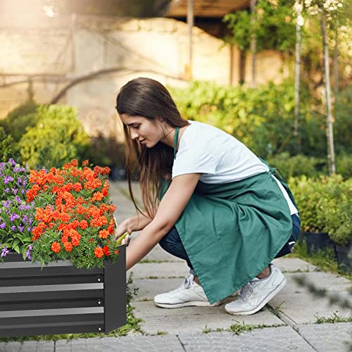 Raxsinyer Raised Garden Bed, 4X3X1Ft Galvanized Raised Garden Beds Outdoor For Vegtables, Metal Garden Boxes Outdoor Raised Planter Box For Backyard Flowers Herbs Fruits #TOP4