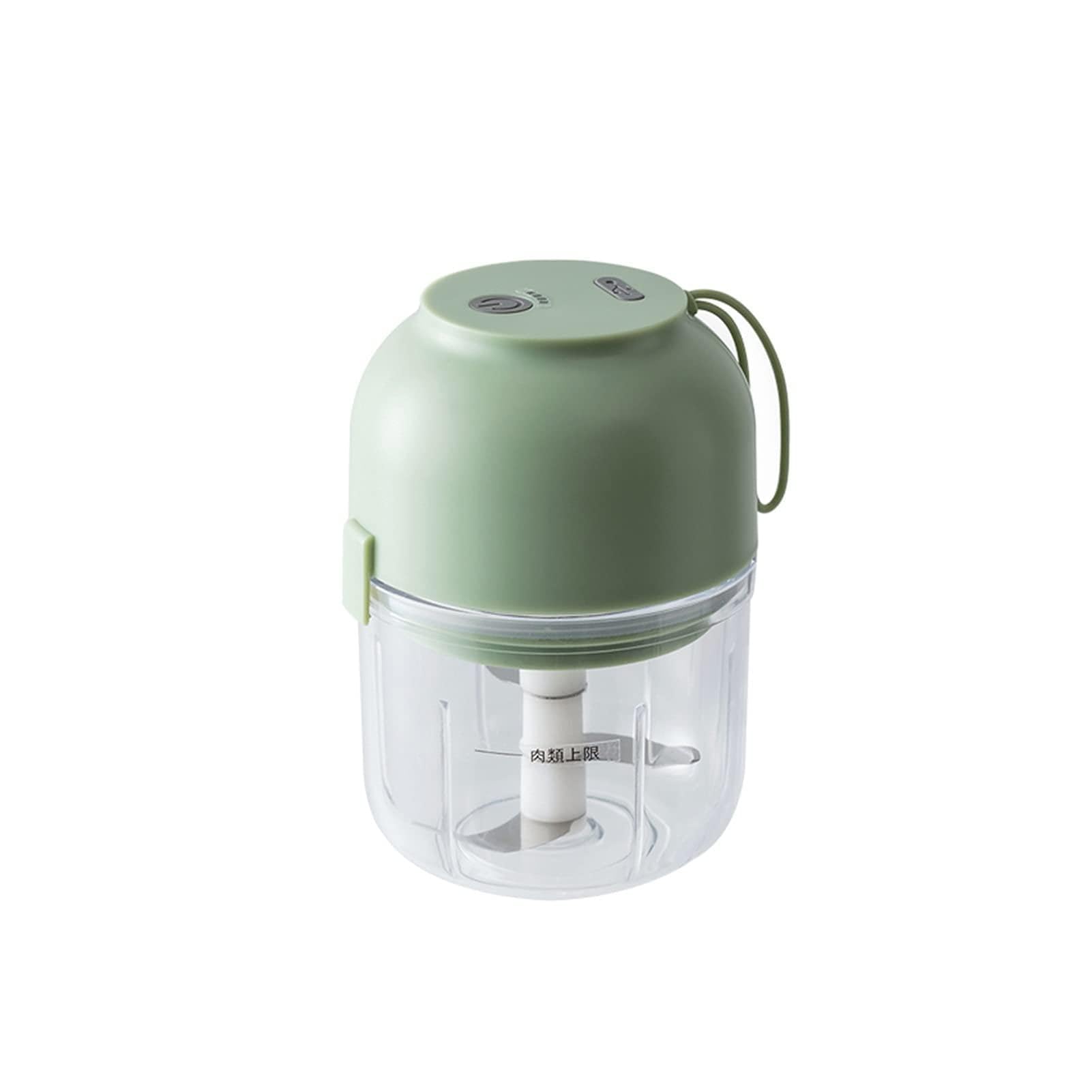 Ręczna maszynka do mięsa 30. 0ML. Bezprzewodowy czosnek elektryczny Masher, szlifierka mięsna Kruszarka warzywna, narzędzia kuchenne chopper Do mięsa mielonego (Color : Green 300ml)