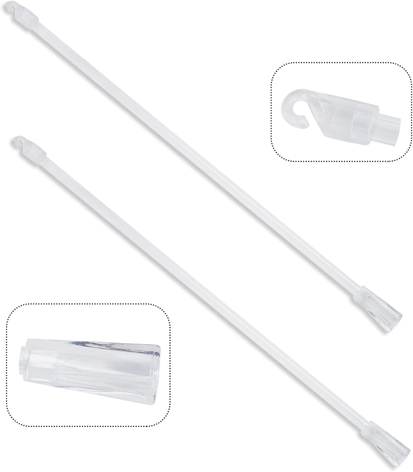 17 Inches Long 2 Pieces Blind Wand Vertical Blinds