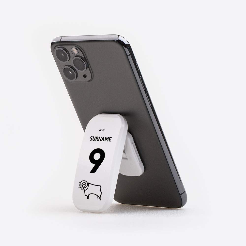 Personalised Derby County Back of Shirt Clickit Phone Stand and Holder