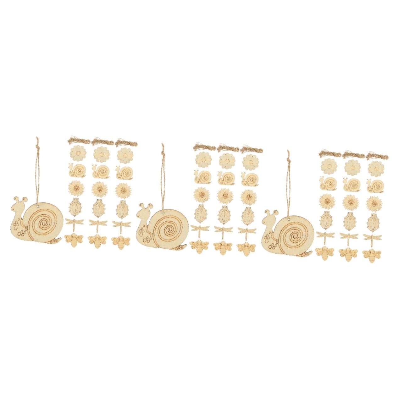 Operitacx 3 Series De Madera Para Pintar Figuras De Animales Para Decoración Diy Material Natural Para Manualidades Y Fiestas 60 Piezas X 3