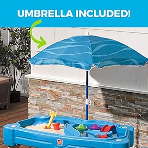Step2 cascading cove sand and water table kids activity sensory playset comes with umbrella summer outdoor toys 7 piece toy accessories for toddlers 15 years old  urban country home decor