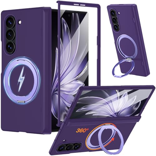 PETORA Galaxy Z Fold6 �p �P�[�X �����O�t�� MagSafe�Ή��y360�x��]���}�O�l�b�g�X�^���h�E�c�����Ή��z�K���X�t�B�����t�� �ČRMIL�K�i �ϏՌ� �q���W�ی� �����Y�ی� ���΂ݖh�~ �w��h�~ ����~�� �}�O�Z�[�t���C�����X�[