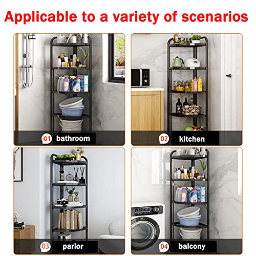 Folding Kitchen Cookware Rack,Freestanding Pot & Pan Racks,Kitchen Corner Shelf Rack,Multi-Layer Pot Rack,For Kitchen,Cabinet,Bathroom(Size:5-Tier) #TOP4