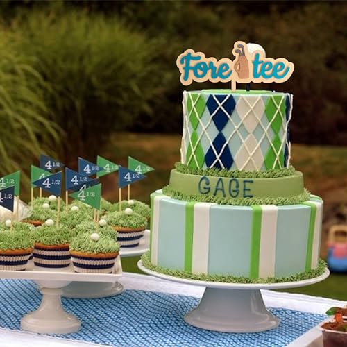 Thir Tee Wood Cake Topper - Golf 30th Birthday Party Decorations,Golfing Party Decor,Happy 30th Golf