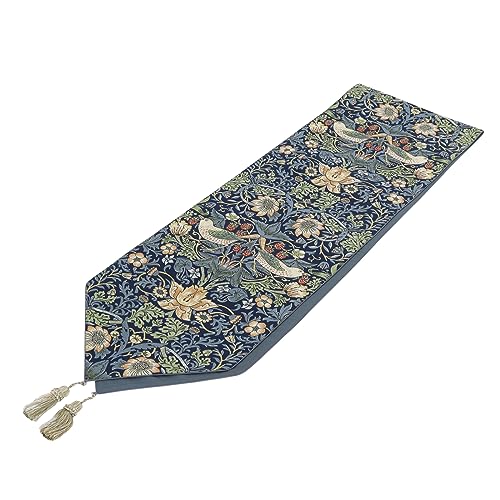 �쓇�D���Z���R�� Morris Design Studio �����X�f�U�C���X�^�W�I �e�[�u�������i�[ �C�`�S�h���{�E �u���[ 35×240cm HN1711 ���{��