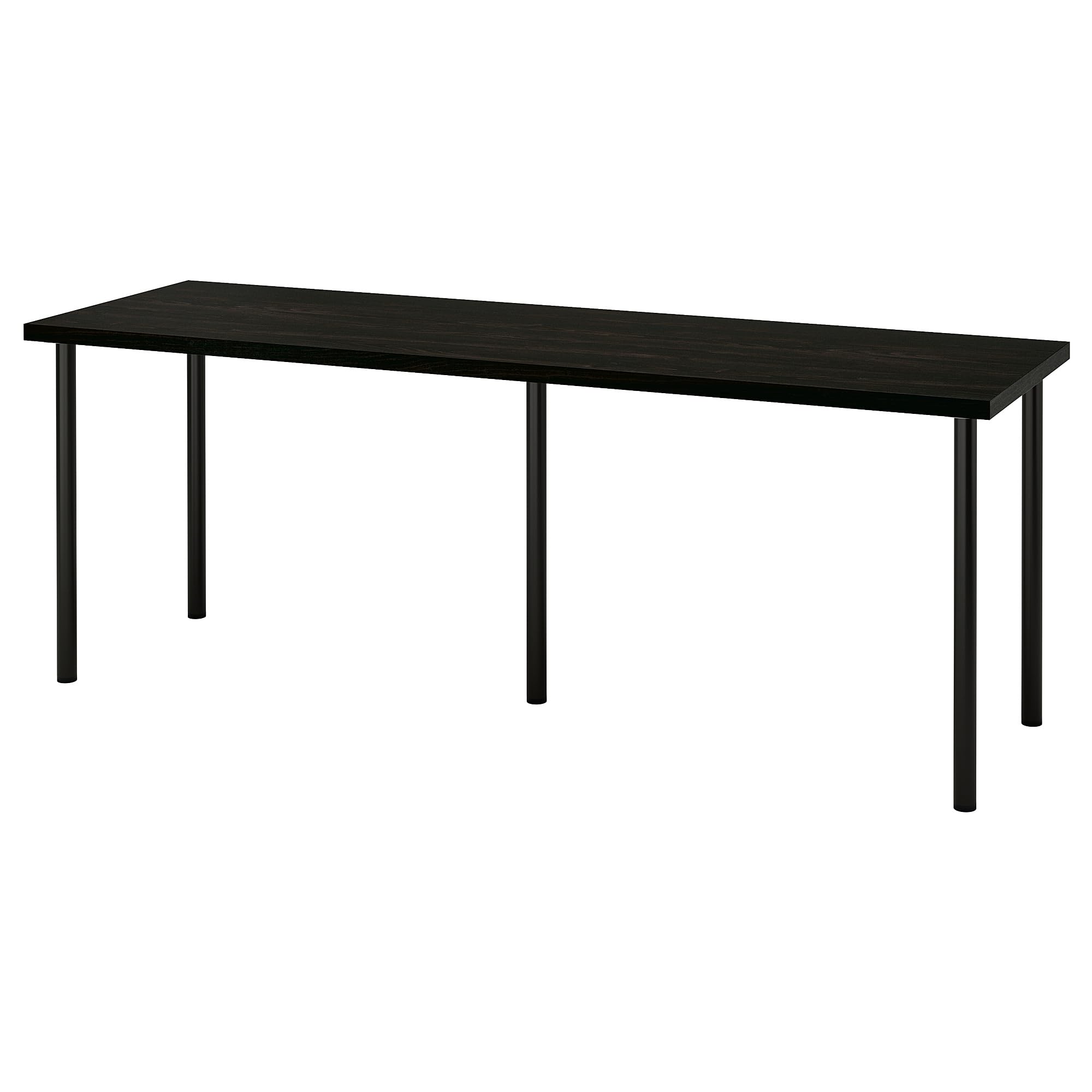 Bureau LAGKAPTEN/ADILS noir-marron et noir 200x60 cm pour espace de travail