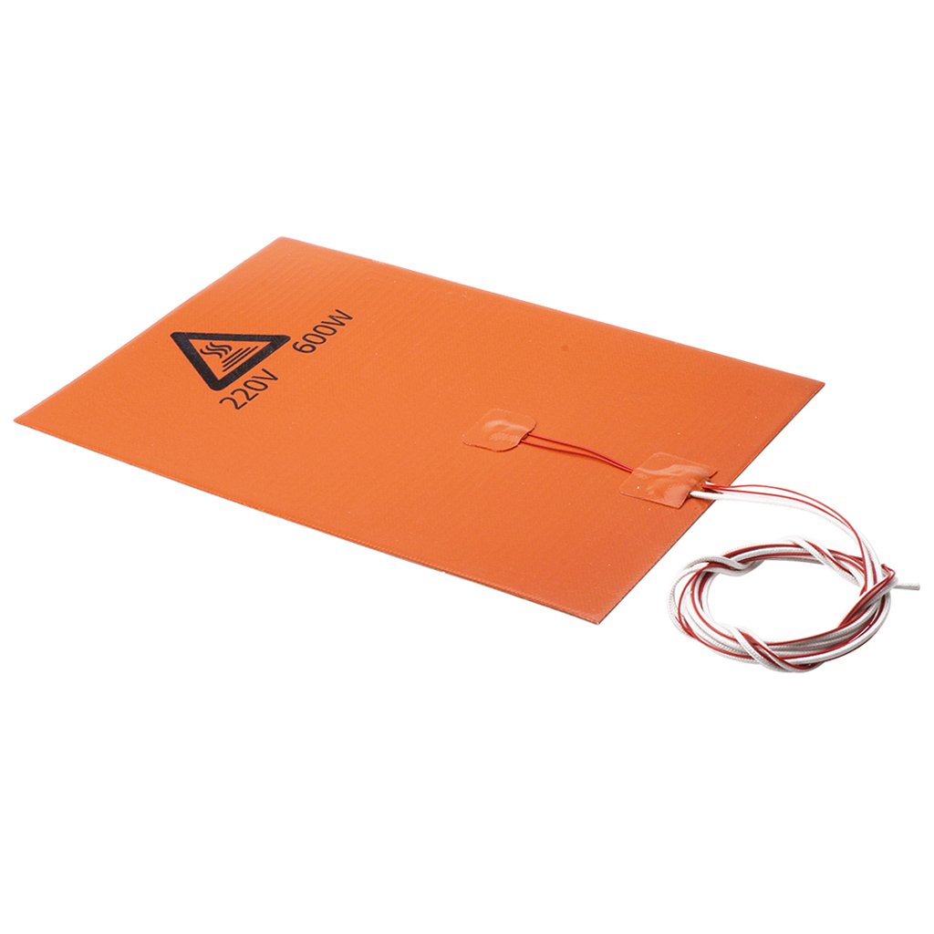 Alfombrilla Calefactora de Silicona para Impresora 3D para Cama Caliente, Almohadilla Calefactora, Pieza Calefactora, Calentamiento Rápido, Larga Vida, 200x300x3mm600w