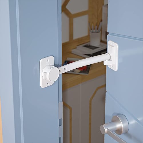 SAFELON 2 protectores de seguridad para dedos de la puerta del bebé, cerradura de puerta y tope de puerta para niños y mascotas, conveniente entrada