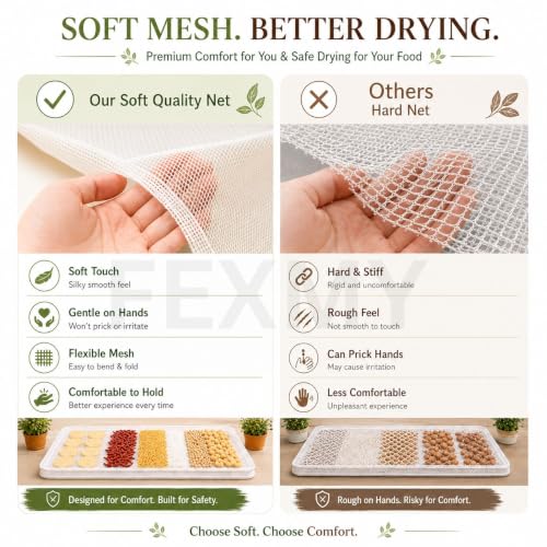 Image of Unbleached Drying Cloth with Net Cover-2Pcs-