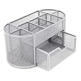 caddy silbergrau Platzsparende Desktop-Organizer in passende Größe zu passen für jeden Schreibtisch, Tisch oder Arbeitsfläche. Perfekte Begleiter für Studenten, arbeiten Profis und homemakers.