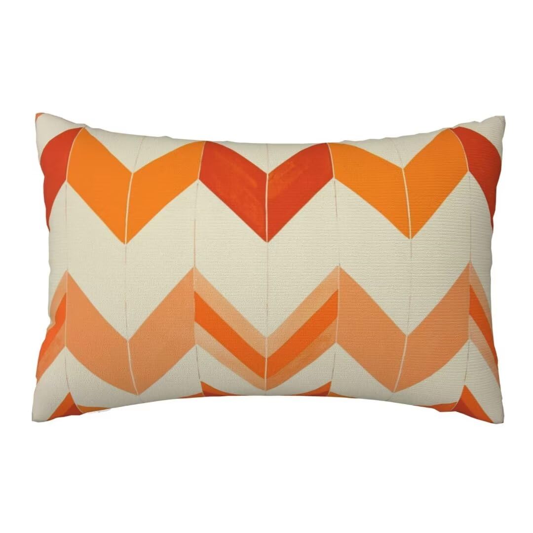 Kissenbezug 70x90, Orange Kissen 2er Set Weich Kissenbezüge, Sofakissen Kissenhülle Mit Verstecktem Reißverschluss Zierkissenbezüge, Nordischer Stil Kissenbezug für Couch Aesthetic Kissen Deko Pr-465