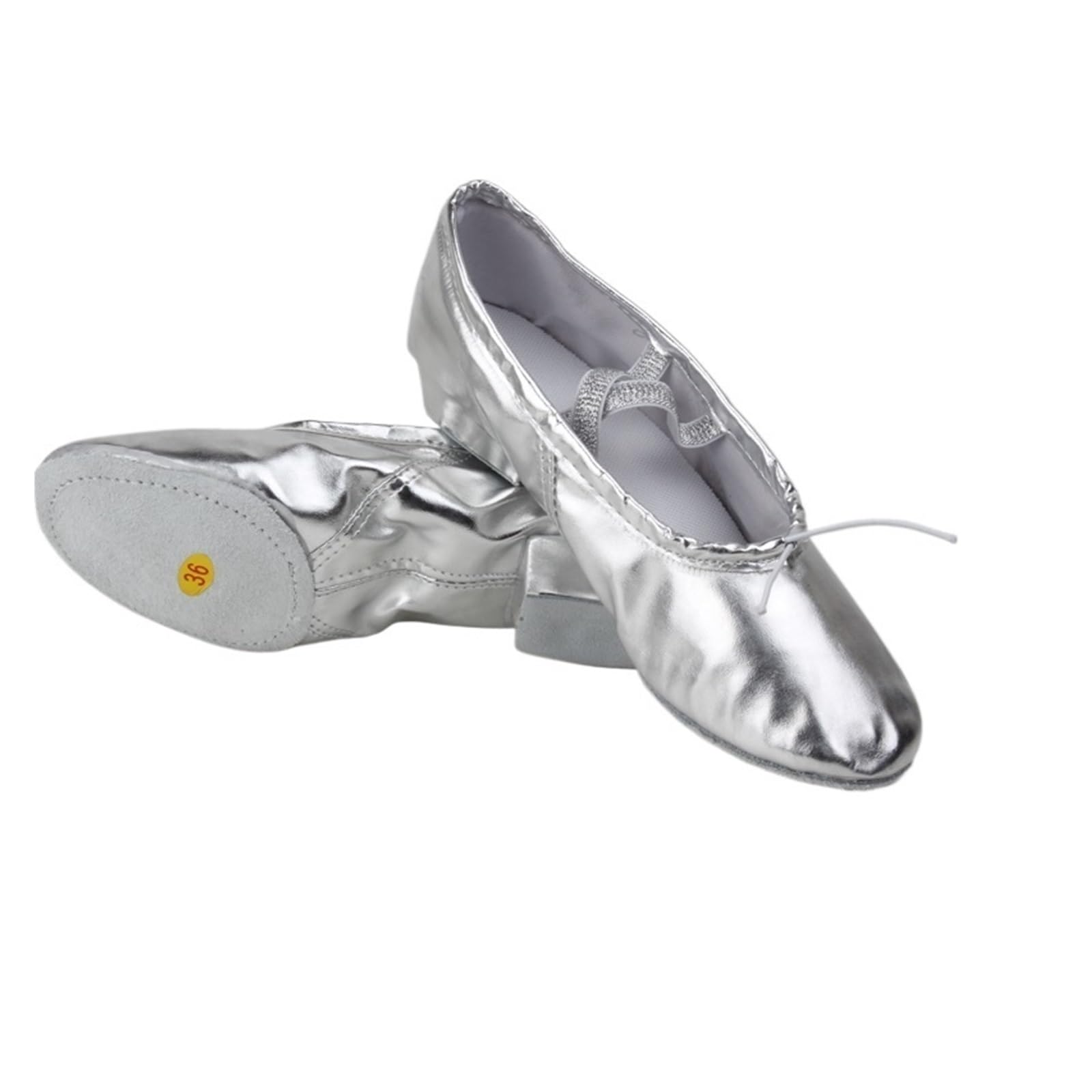 Zapatos de baile latino para profesoras con tacón dorado y suela blanda