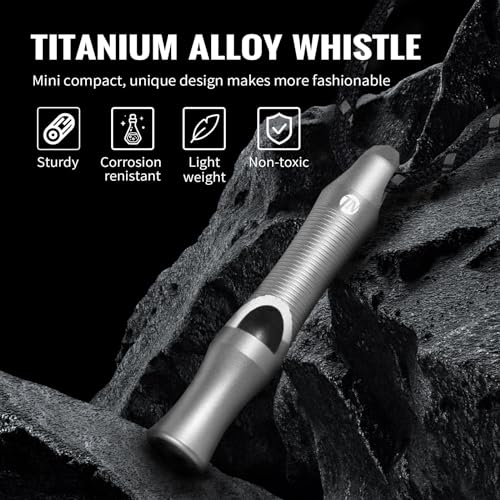 ThruNite-Premium-Titanium-Whistle-Emergency-120db-Safety-Whistle-EDC-Rape-Whistle-with-Necklace-Lightweight-Durable-Survival-Whistles-for-Outdoor-Hiking-Camping-Pets-Training