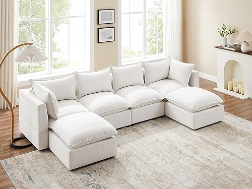 Amazon.com: VANOMi Modular Sectional Sofa, Convertible U Shaped Sofa ...