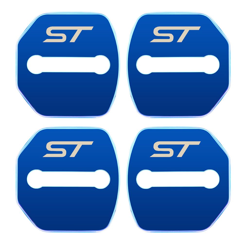 KAnduo 4PCS Car Door Lock Cover Guard Protector compatible with for Ford ST Fiesta Focus Edition Car KUGA Mondeo Ecosport,C