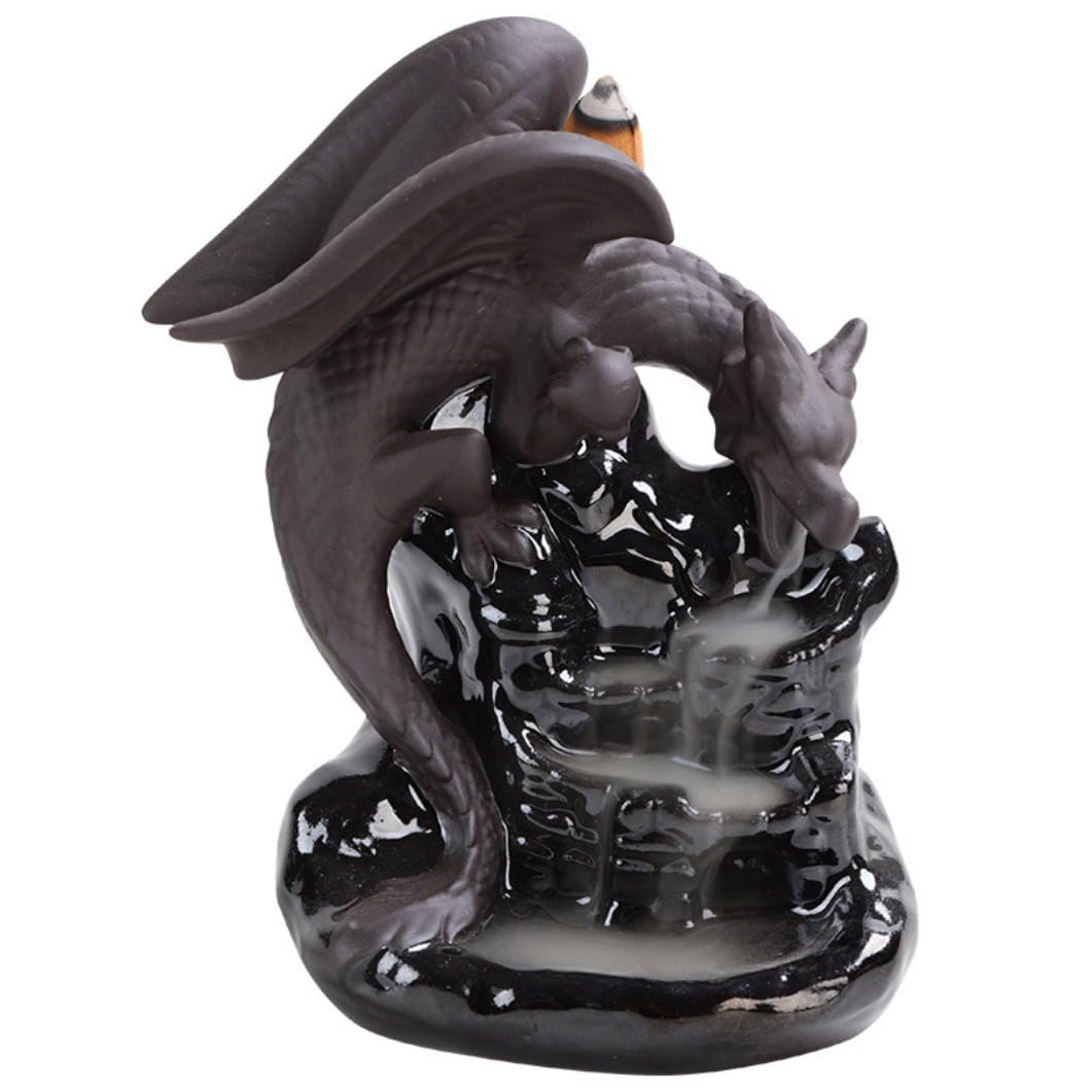 Porte-encens dragon cascade de fumée idéal pour salon et yoga room