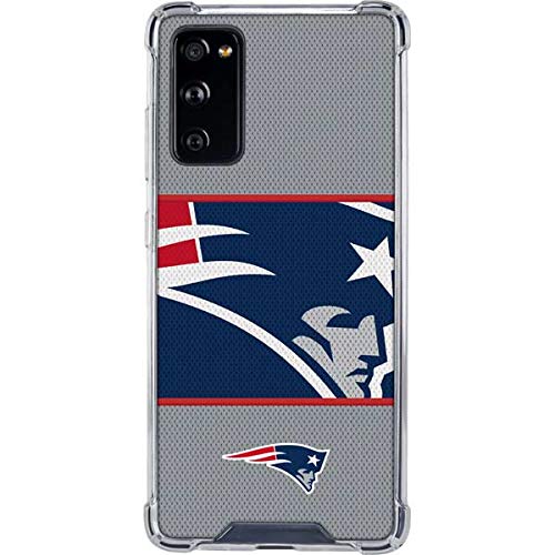 Skinit Clear Phone Case Compatible with Galaxy S20 FE - Officially Licensed NFL New England Patriots Zone Block Design
