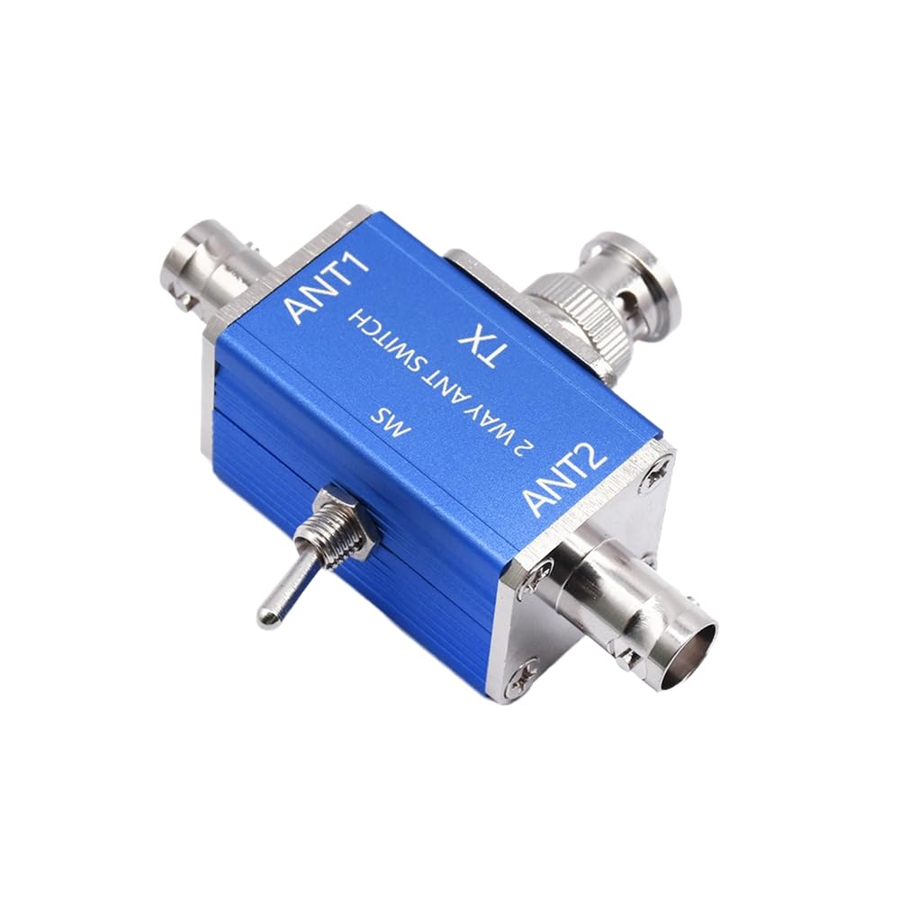 Conmutador coaxial de antena CB y Ham de 2 vías con conector BNC de 100W y 1 a 30 MHz 6