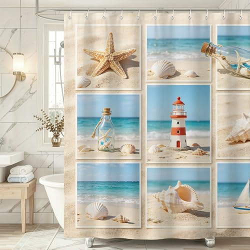 Rideau de douche tissu polyester imperméable haut de gamme motif 3D - 4
