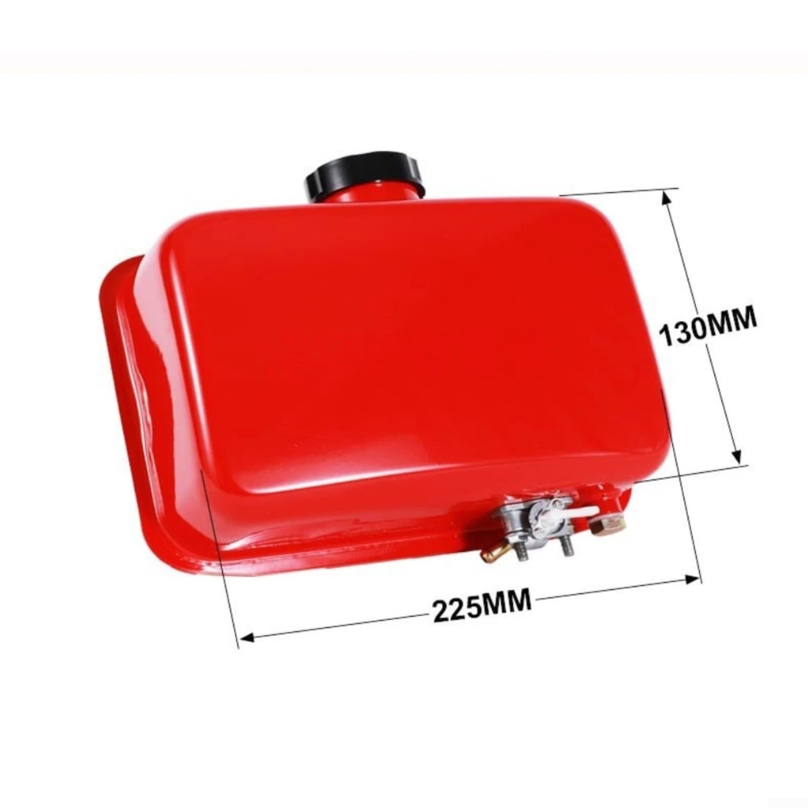 Serbatoio carburante diesel rosso per motori raffreddati ad aria 170F, 173F, 178F, 186F, 192F, ad alta resistenza, adatto per piccoli macchinari e motozappe, contenitore resistente alle perdite, per
