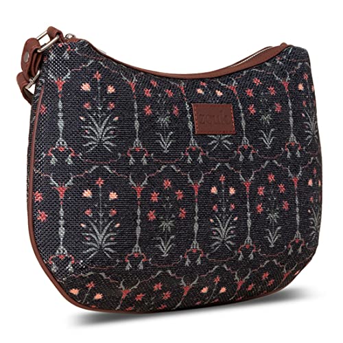 Image of ZOUK Women's Vegan Handcrafted Taj Guldasta Structured Shoulder Bag