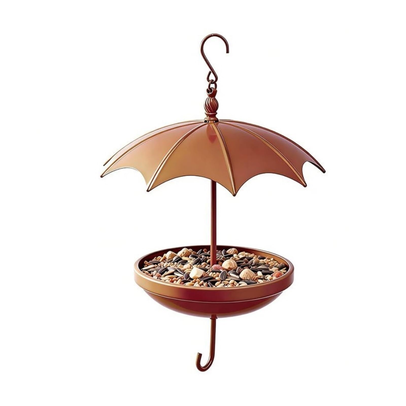 Comedero Colgante de Metal for pájaros diseñado Exclusivamente for pájaros Silvestres pequeños, comedero de Semillas al Aire Libre con Gancho Colgante for jardín