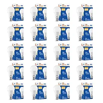 Murphy 7W B22D BEE 3 Star Rated LED Cool Day White Bulb, Pack of 20 (GLO)