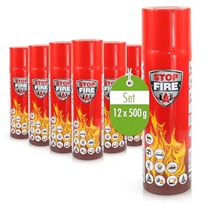 STOP FIRE 12er Löschspray Set 500g