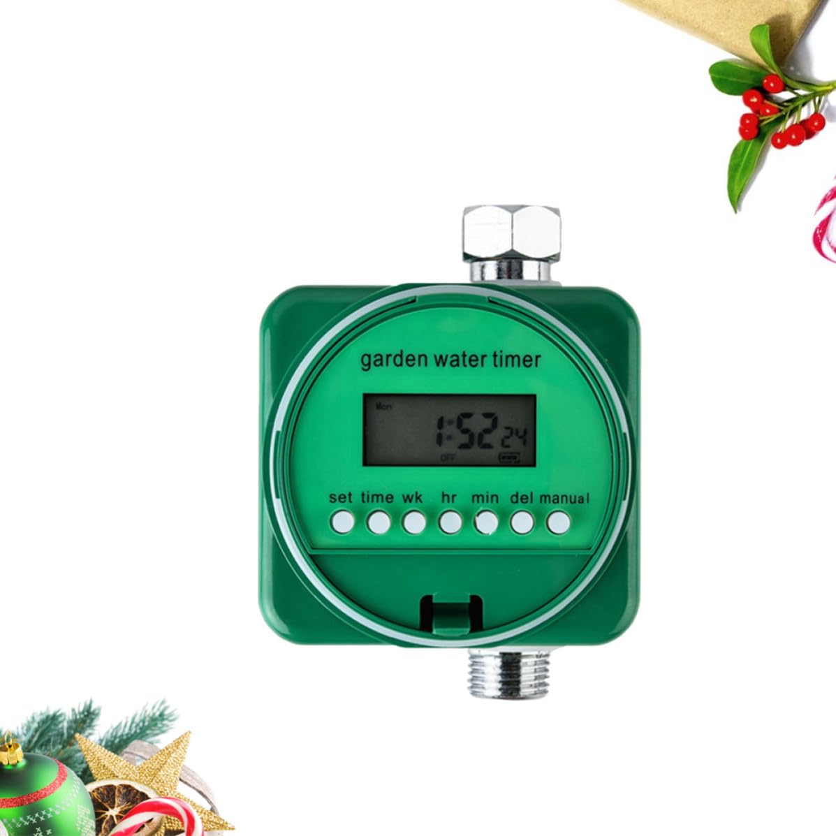 Generico Programmatore per Irrigazione Automatico da Giardino 9v Display Lcd e Funzione Blocco in Plastica senza Batteria Capacità >20l/min