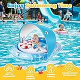 ACELlFE Baby Swimming Float with Canopy UPF 50+, inflatable Swim Ring with Adjustable Safety Seat, Baby Pool Float for Infants, Birthday Gift for Kids Toddler 6 to 36 Months - Image 7