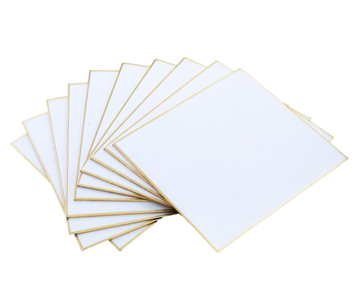 Amazon | 弘梅堂 ミニ色紙 1/4サイズ 寸松庵色紙 高級書画用 奉書紙