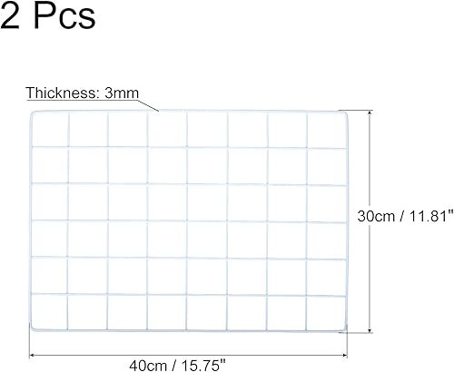 Vista 7 de PATIKIL Panel de rejilla de alambre de 20 x 12 pulgadas, paquete de 2 paneles decorativos de rejilla de pared, tablero de fotos, exhibidor de fotos