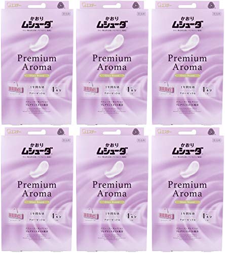 【まとめ買い】かおりムシューダ Premium Aroma プレミアムアロマ 1年間有効 衣類 防虫剤 クローゼット用 3個入 グレイスボーテ×6個