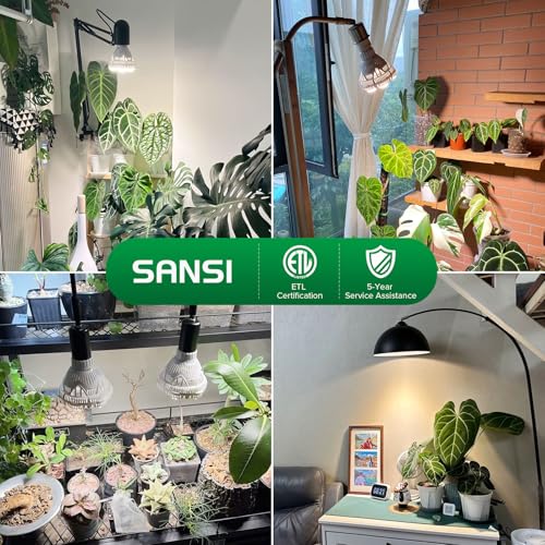SANSI Grow Lights for Indoor Plants, Full Spectrum 36W Grow Light Bulbs (400 Watt Equiv) with Optical Lens for High PPFD, PPF 65.6 umol/s LED Energy Saving Plant Light for Indoor Growing Seed Starting - Image 6