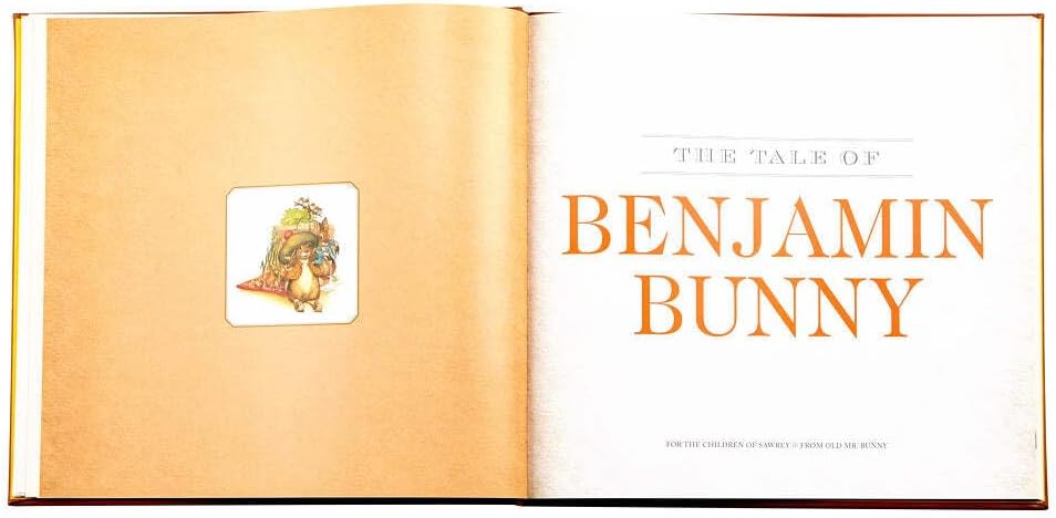 Graphic Image Peter Rabbit Classic Book Handbound in the USA, Tan Bonded Leather (10.5" x 11" - 74 Pages)